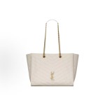 SAINT LAURENT Niki metal logo single-shoulder bag for regular women in white